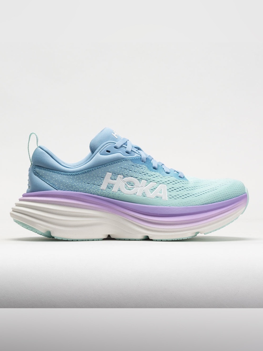 Hoka Bondi 8 High Cushioned Running Shoes airy blue women’s size 8 D